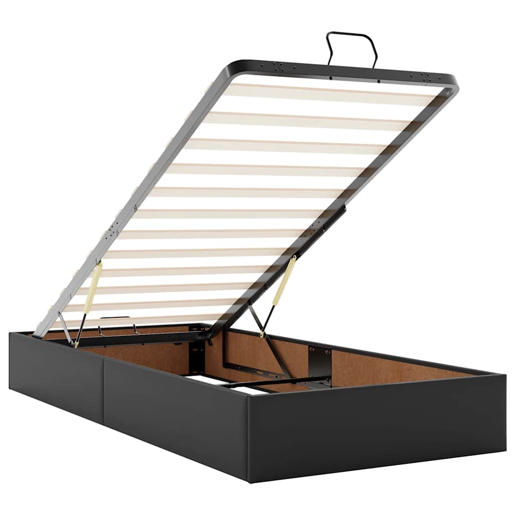 vidaXL Ottoman-Bett ohne Matratze Schwarz 90x190 cm Kunstleder