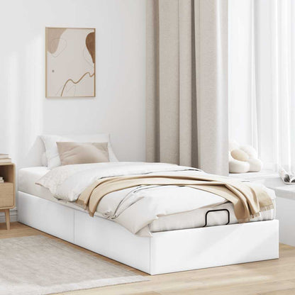 vidaXL Ottoman-Bett ohne Matratze Weiß 90x190 cm Kunstleder