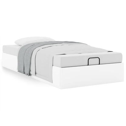 vidaXL Ottoman-Bett ohne Matratze Weiß 90x190 cm Kunstleder