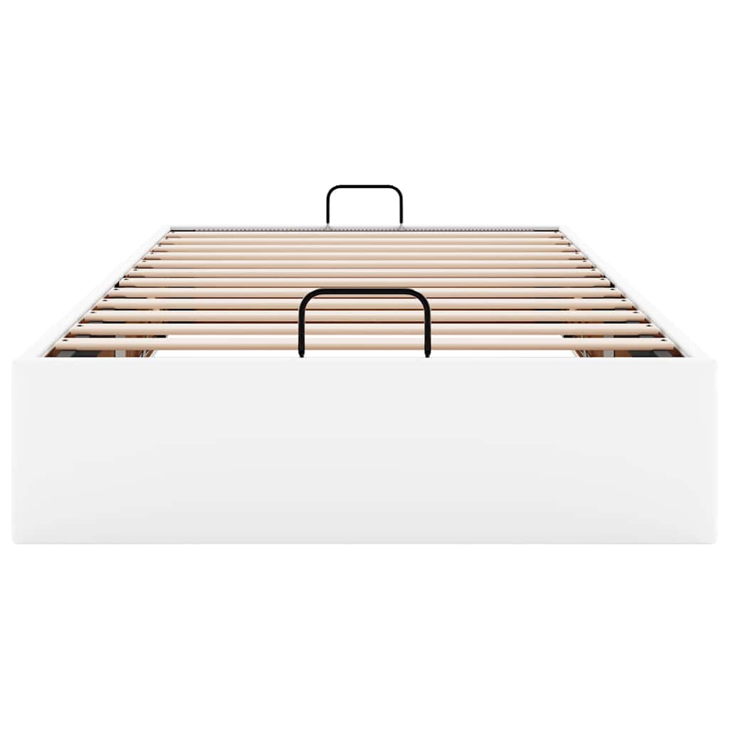 vidaXL Ottoman-Bett ohne Matratze Weiß 90x190 cm Kunstleder