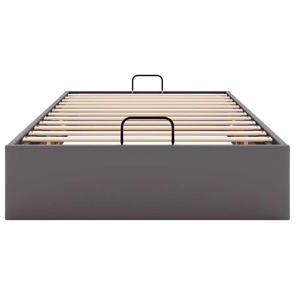 vidaXL Ottoman-Bett ohne Matratze Grau 90x190 cm Kunstleder