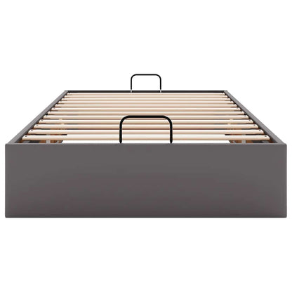 vidaXL Ottoman-Bett ohne Matratze Grau 90x190 cm Kunstleder