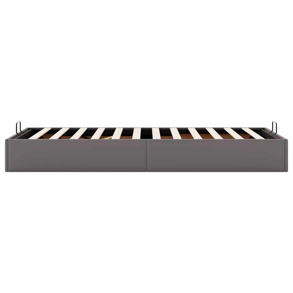 vidaXL Ottoman-Bett ohne Matratze Grau 90x190 cm Kunstleder