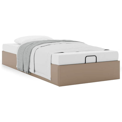 vidaXL Ottoman-Bett ohne Matratze Cappuccino-Braun 90x190cm Kunstleder