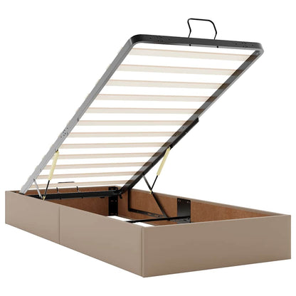 Ottoman-Bett ohne Matratze Cappuccino-Braun 90x190cm Kunstleder