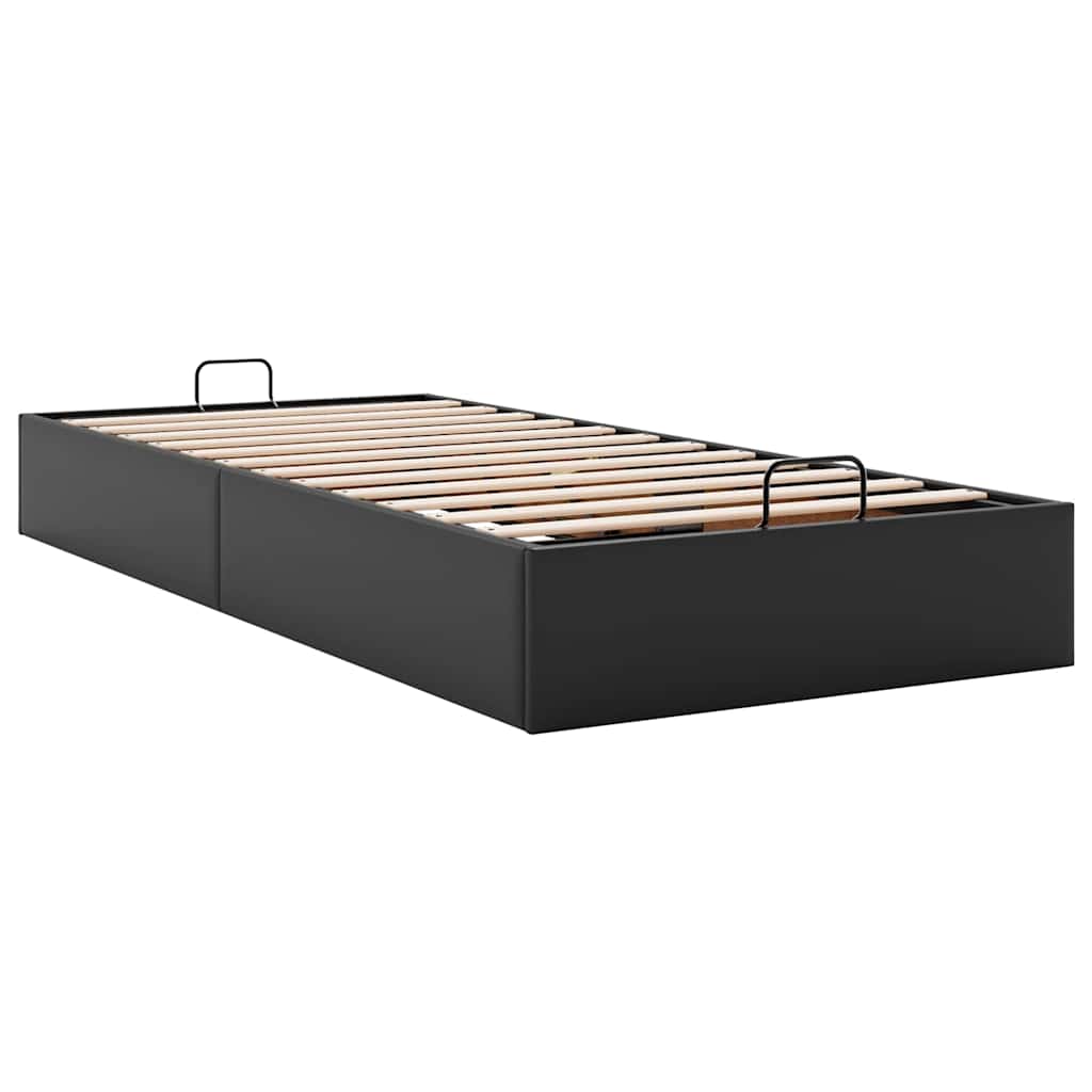 vidaXL Lit ottoman sans matelas Noir 90x200 cm Similicuir