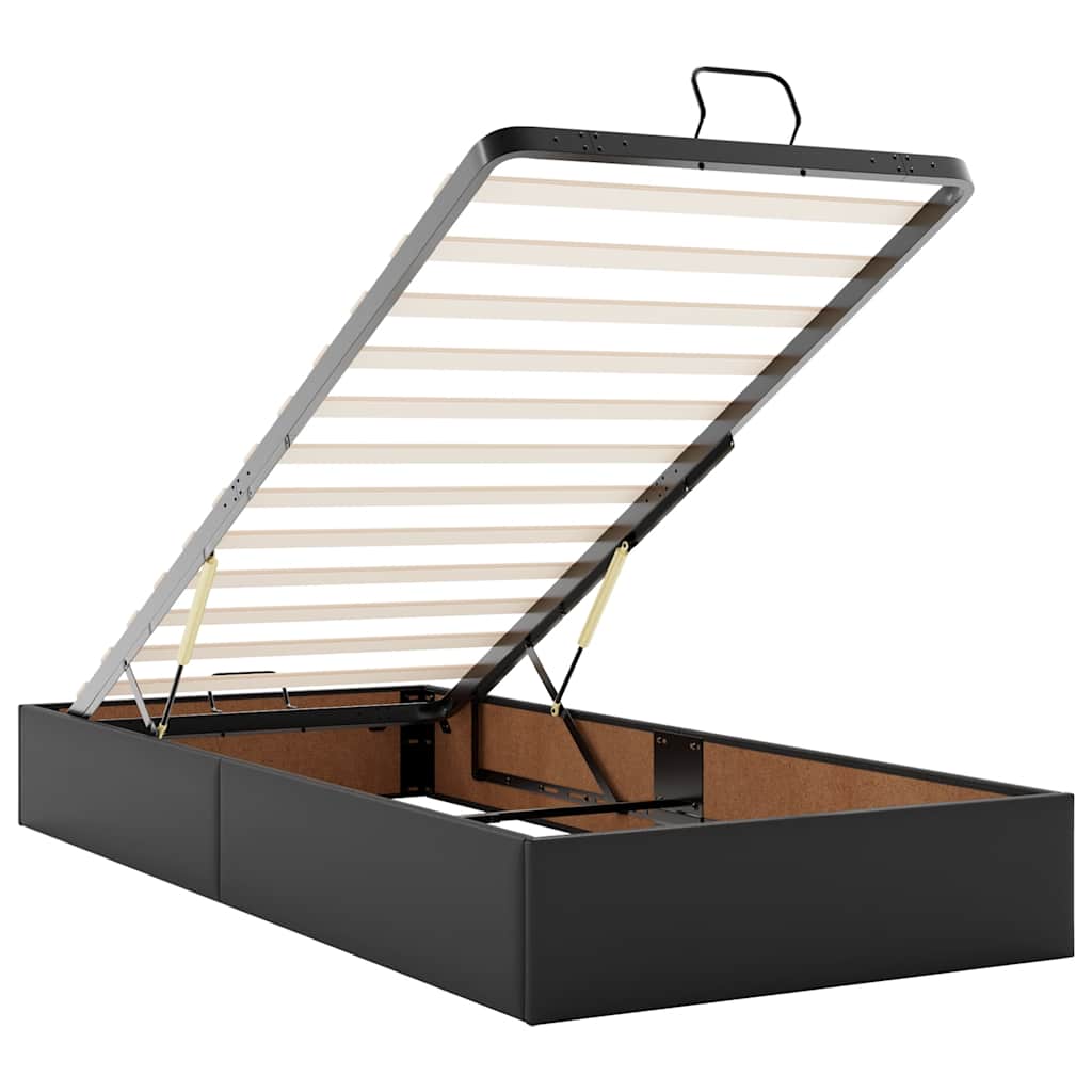 vidaXL Lit ottoman sans matelas Noir 90x200 cm Similicuir