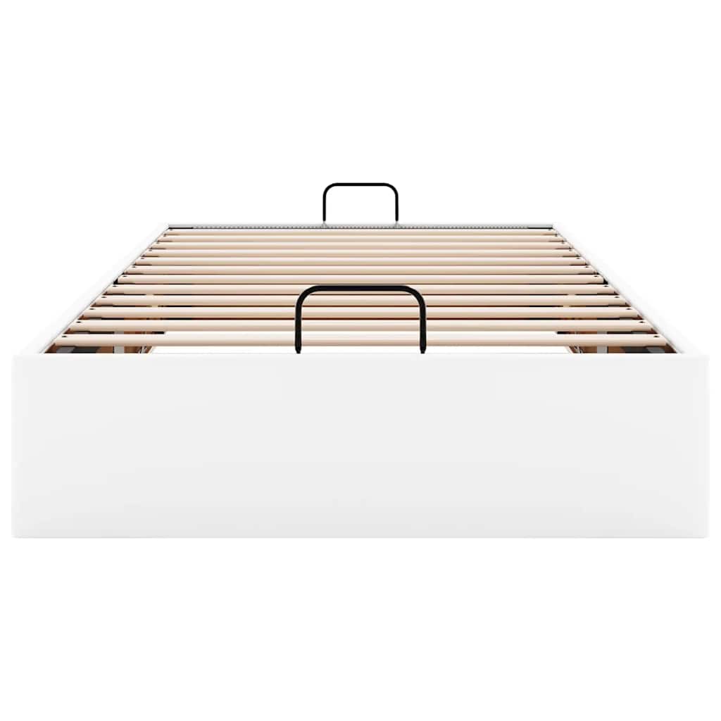 vidaXL Ottoman-Bett ohne Matratze Weiß 90x200 cm Kunstleder