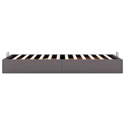 Ottoman-Bett ohne Matratze Grau 90x200 cm Kunstleder