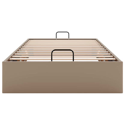 vidaXL Ottoman-Bett ohne Matratze Cappuccino-Braun 90x200cm Kunstleder