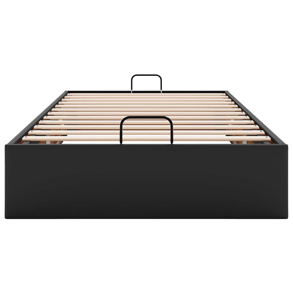 vidaXL Ottoman-Bett ohne Matratze Schwarz 100x200 cm Kunstleder