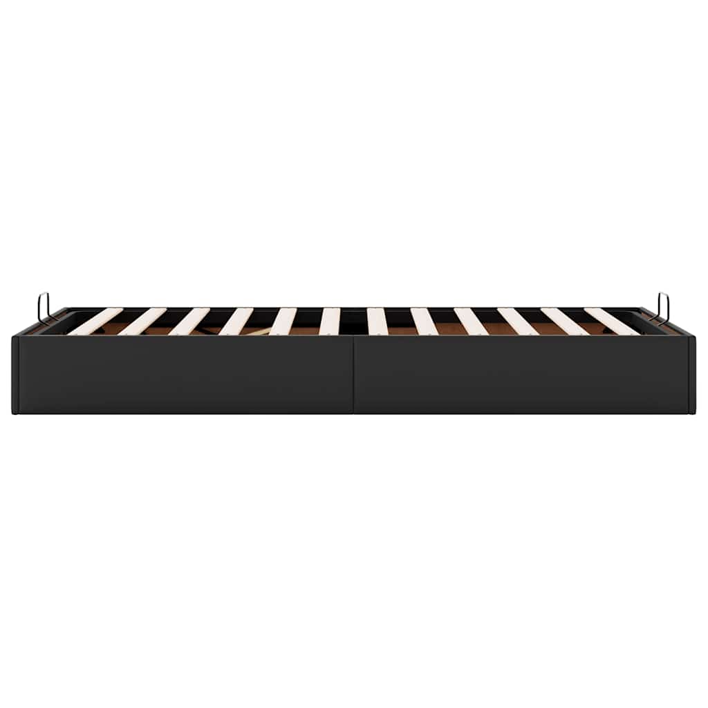 vidaXL Ottoman-Bett ohne Matratze Schwarz 100x200 cm Kunstleder