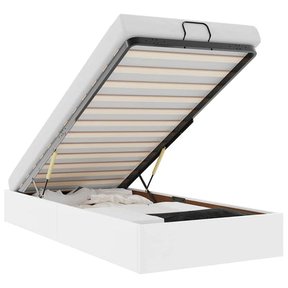 Ottoman-Bett ohne Matratze Weiß 100x200 cm Kunstleder