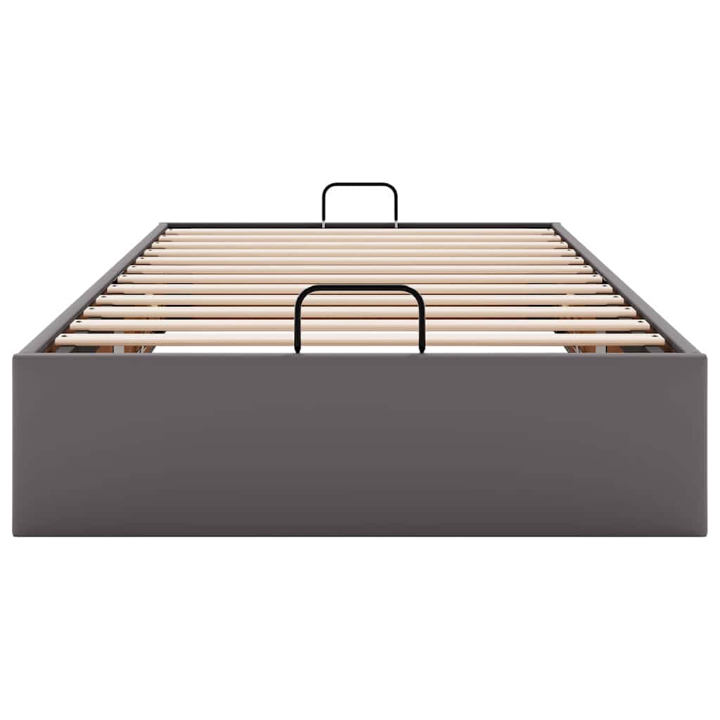 vidaXL Ottoman-Bett ohne Matratze Grau 100x200 cm Kunstleder