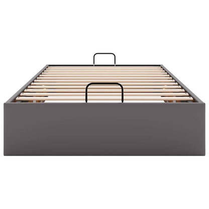 vidaXL Ottoman-Bett ohne Matratze Grau 100x200 cm Kunstleder
