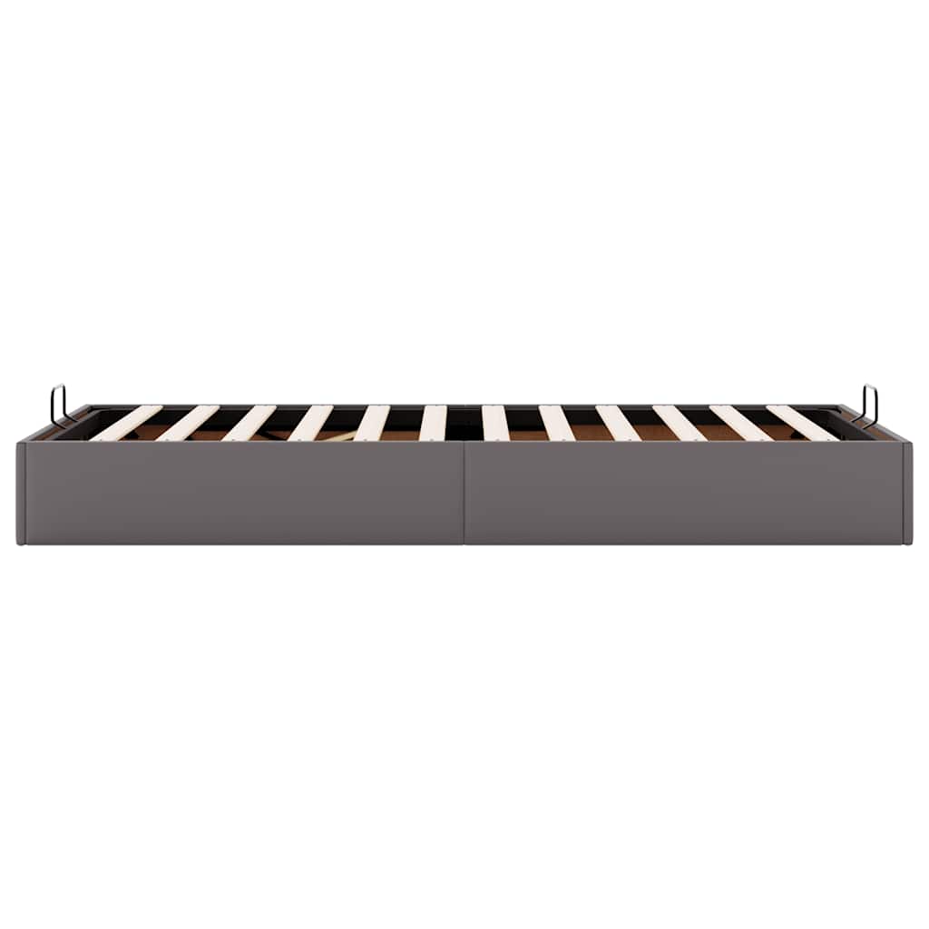 vidaXL Ottoman-Bett ohne Matratze Grau 100x200 cm Kunstleder