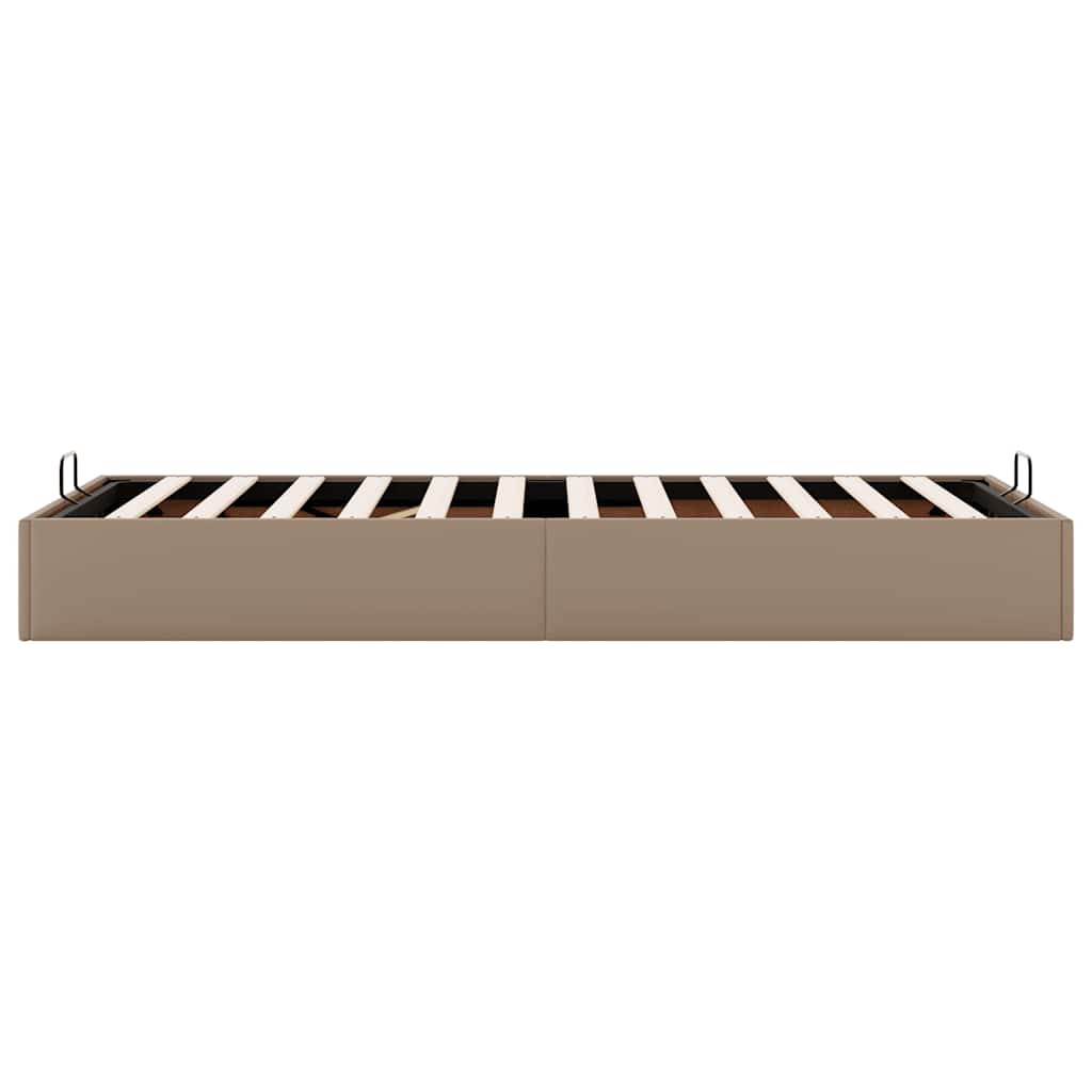 vidaXL Ottoman-Bett ohne Matratze Cappucino 100x200cm Kunstleder