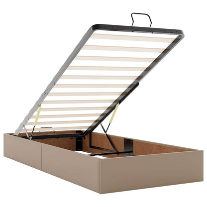 vidaXL Ottoman-Bett ohne Matratze Cappucino 100x200cm Kunstleder