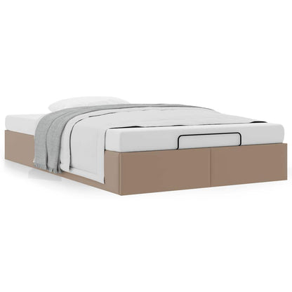 vidaXL Ottoman-Bett ohne Matratze Cappucino 120x190cm Kunstleder
