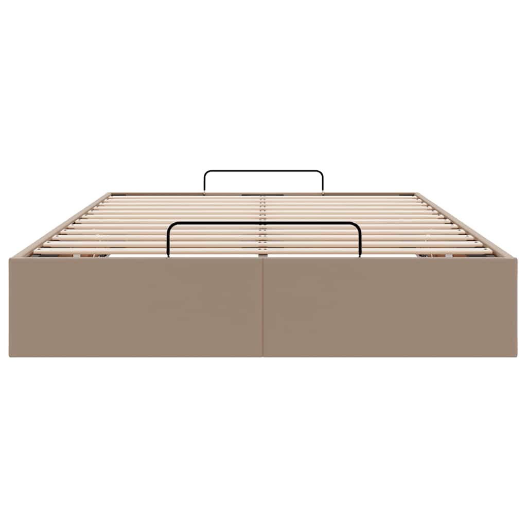vidaXL Ottoman-Bett ohne Matratze Cappucino 120x190cm Kunstleder