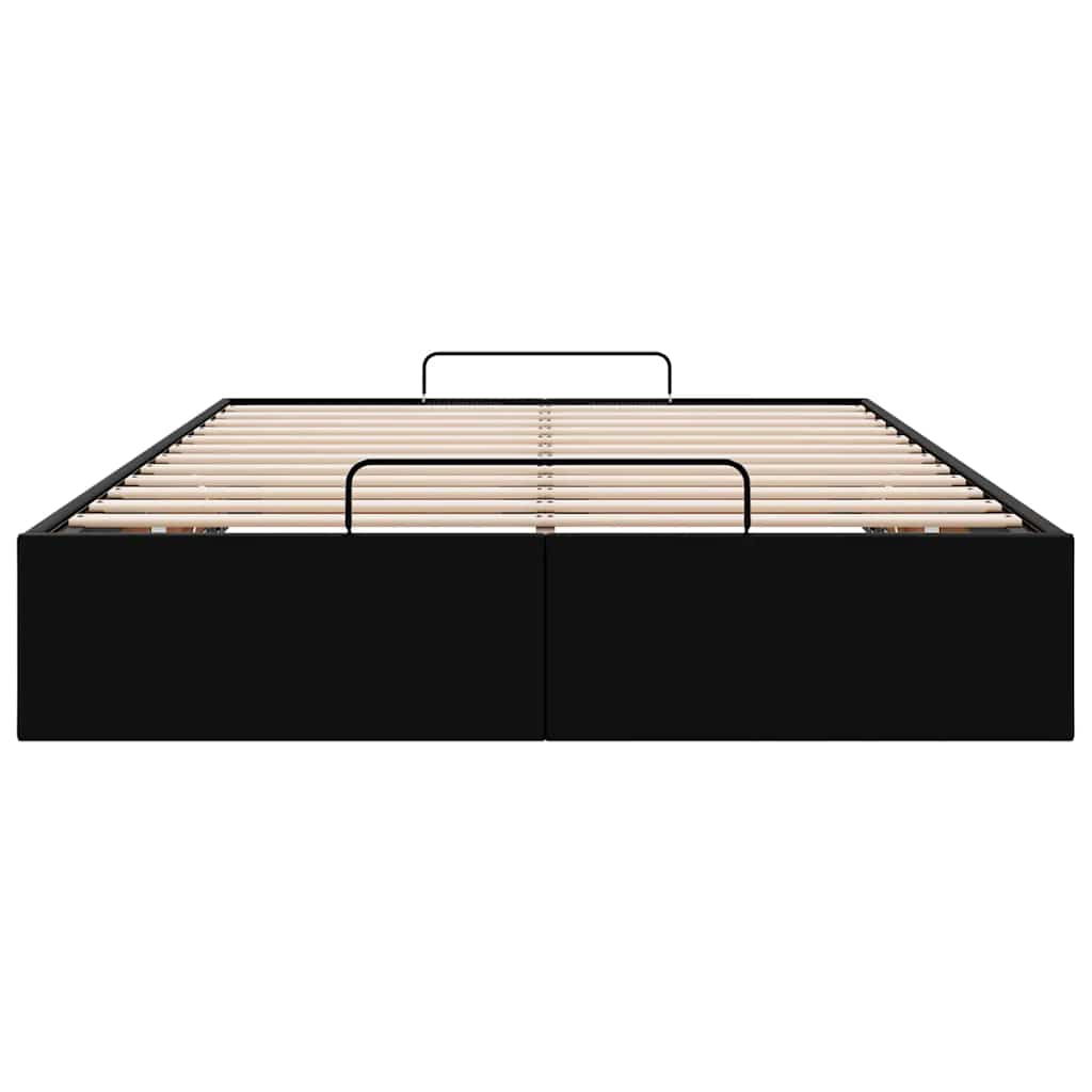vidaXL Ottoman-Bett ohne Matratze Schwarz 120x200 cm Kunstleder
