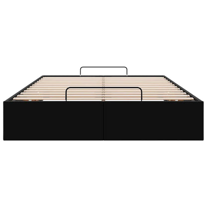 vidaXL Ottoman-Bett ohne Matratze Schwarz 120x200 cm Kunstleder