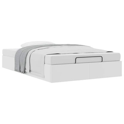 vidaXL Ottoman-Bett ohne Matratze Weiß 120x200 cm Kunstleder