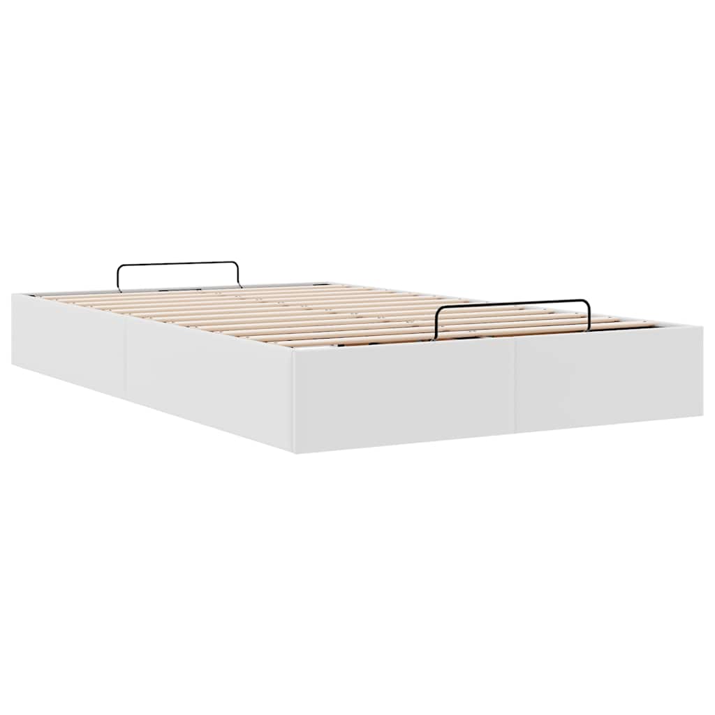 vidaXL Ottoman-Bett ohne Matratze Weiß 120x200 cm Kunstleder