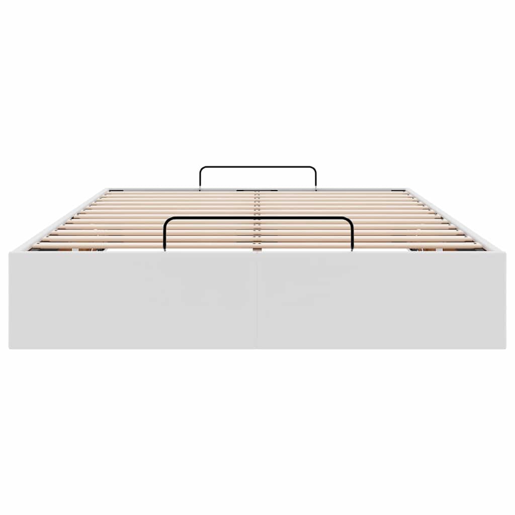 vidaXL Ottoman-Bett ohne Matratze Weiß 120x200 cm Kunstleder