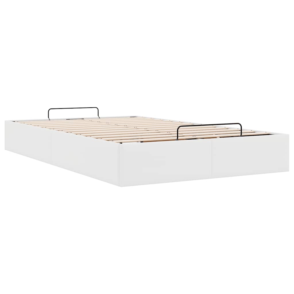 vidaXL Ottoman-Bett ohne Matratze Weiß 120x200 cm Kunstleder