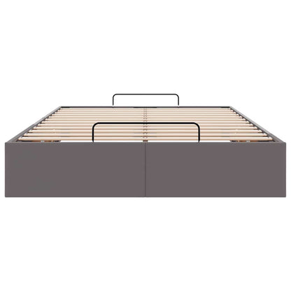 vidaXL Ottoman-Bett ohne Matratze Grau 120x200 cm Kunstleder