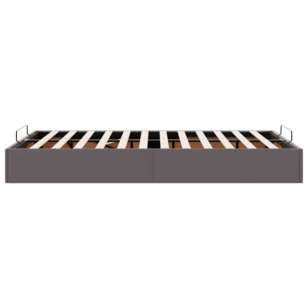 vidaXL Ottoman-Bett ohne Matratze Grau 120x200 cm Kunstleder