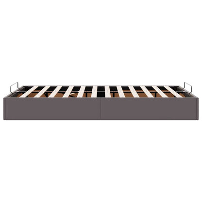 vidaXL Ottoman-Bett ohne Matratze Grau 120x200 cm Kunstleder