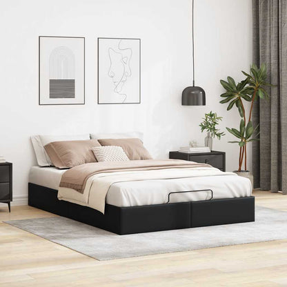 vidaXL Lit-ottoman sans matelas noir 140x190 cm similicuir