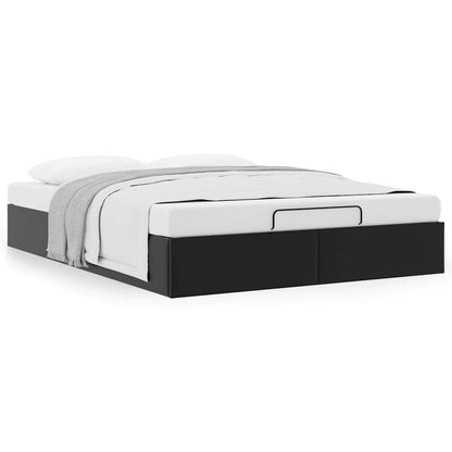 vidaXL Lit-ottoman sans matelas noir 140x190 cm similicuir