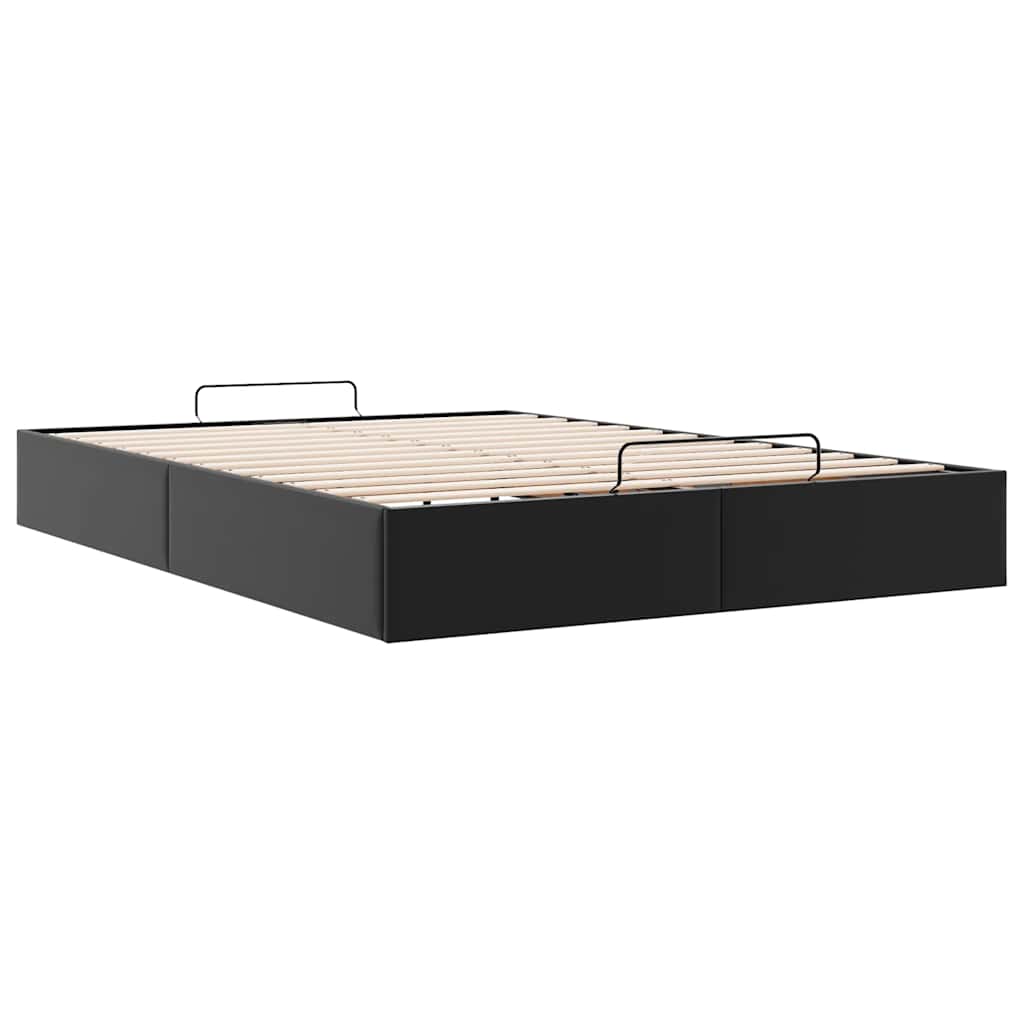 vidaXL Lit-ottoman sans matelas noir 140x190 cm similicuir