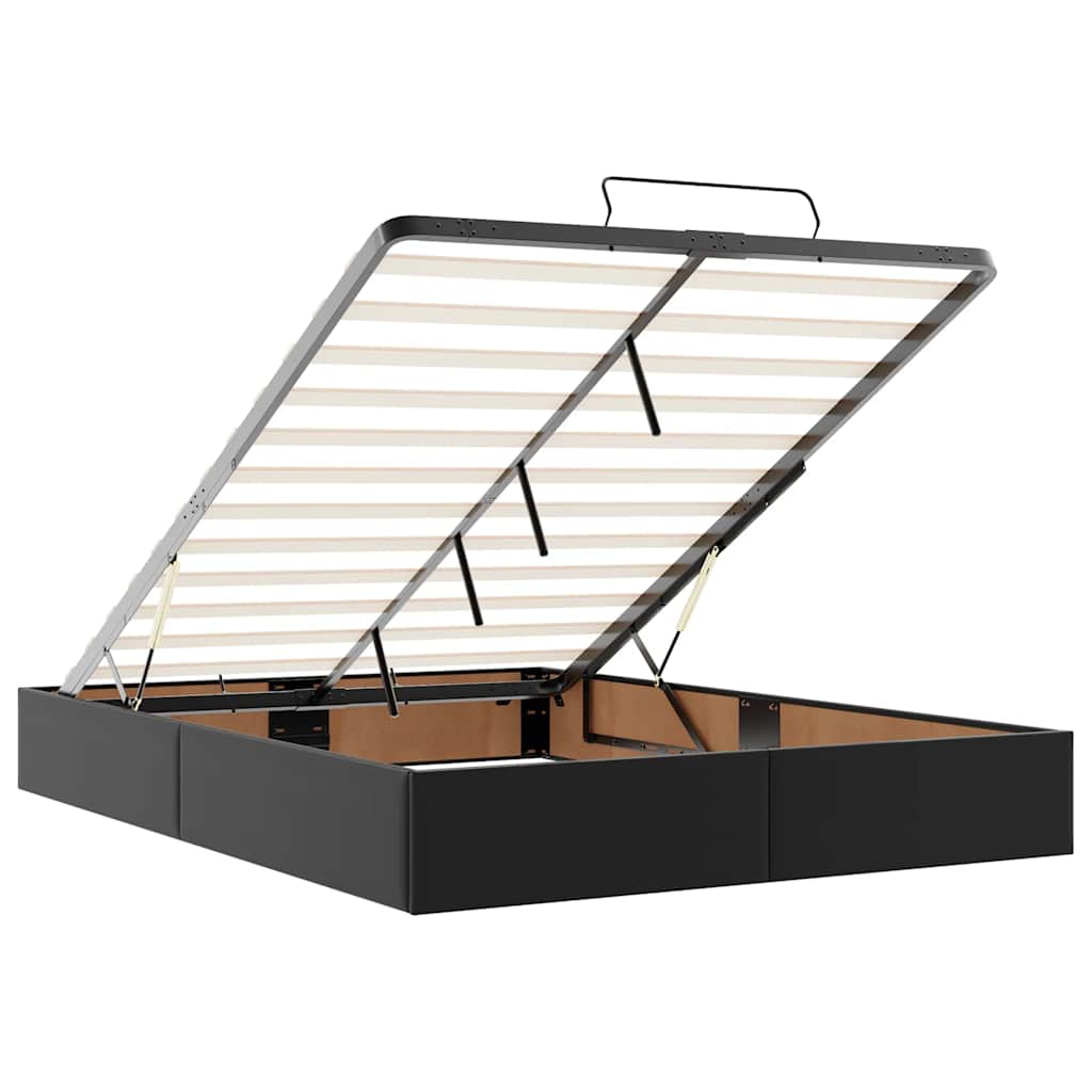 vidaXL Lit-ottoman sans matelas noir 140x190 cm similicuir