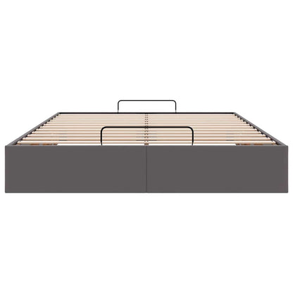 vidaXL Ottoman-Bett ohne Matratze Grau 140x190 cm Kunstleder