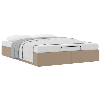 vidaXL Ottoman-Bett ohne Matratze Cappucino 140x190cm Kunstleder