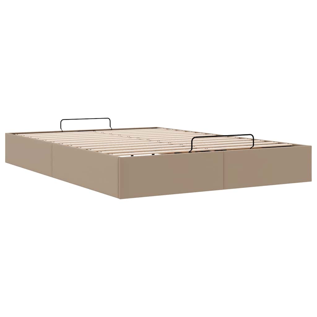 vidaXL Ottoman-Bett ohne Matratze Cappucino 140x190cm Kunstleder