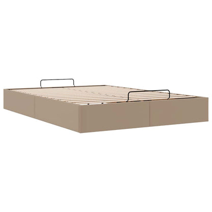 vidaXL Ottoman-Bett ohne Matratze Cappucino 140x190cm Kunstleder