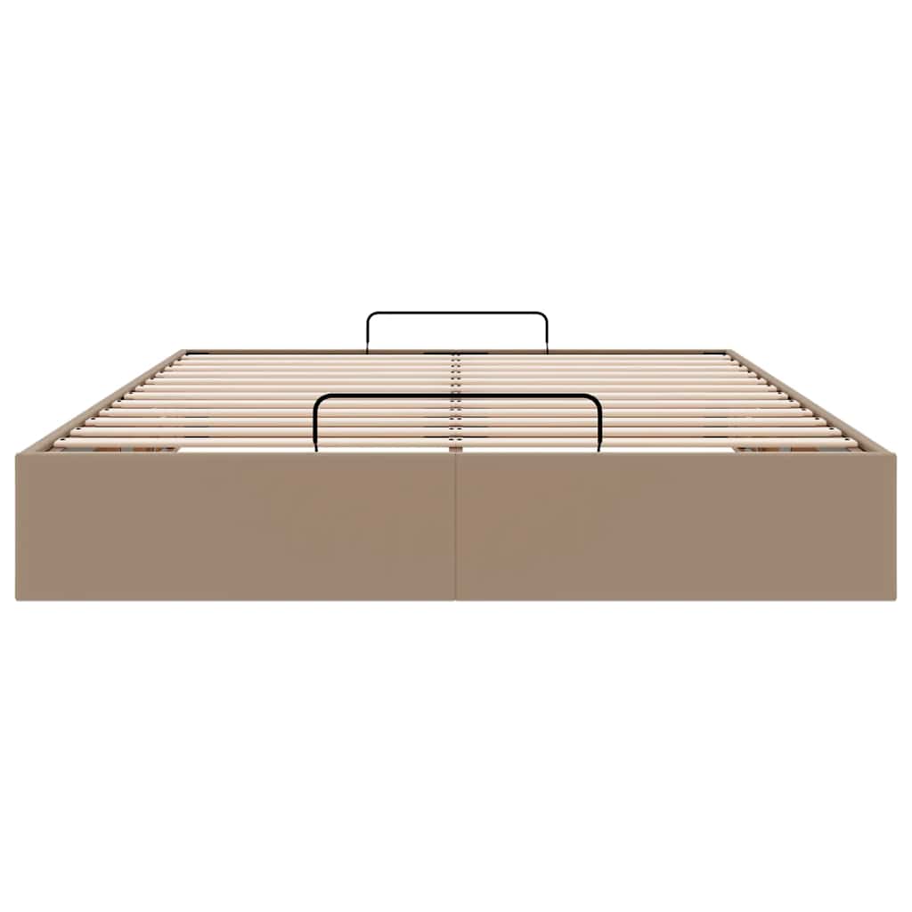 vidaXL Ottoman-Bett ohne Matratze Cappucino 140x190cm Kunstleder