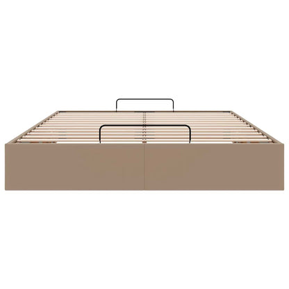 vidaXL Ottoman-Bett ohne Matratze Cappucino 140x190cm Kunstleder