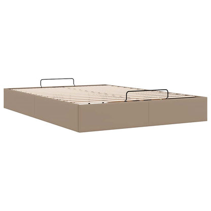 vidaXL Ottoman-Bett ohne Matratze Cappucino 140x190cm Kunstleder