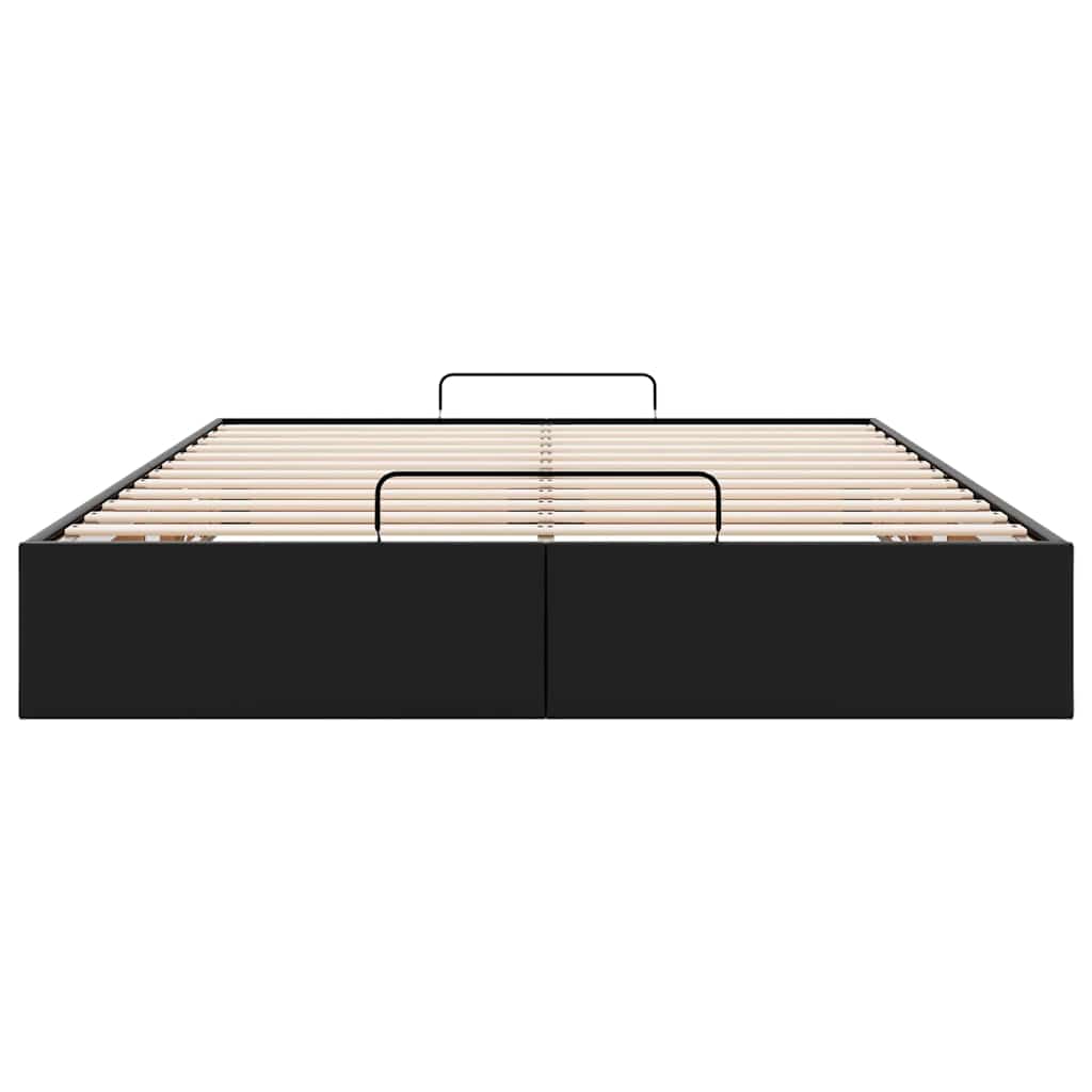 vidaXL Ottoman-Bett ohne Matratze Schwarz 140x200 cm Kunstleder