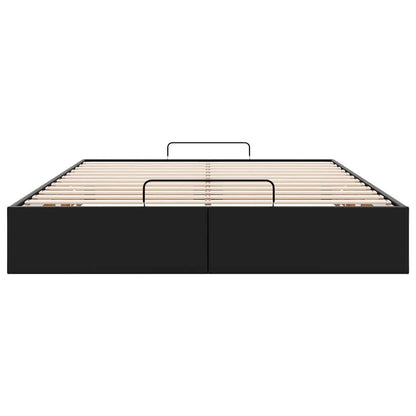 vidaXL Ottoman-Bett ohne Matratze Schwarz 140x200 cm Kunstleder