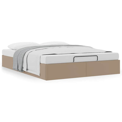vidaXL Ottoman-Bett ohne Matratze Cappucino 140x200cm Kunstleder
