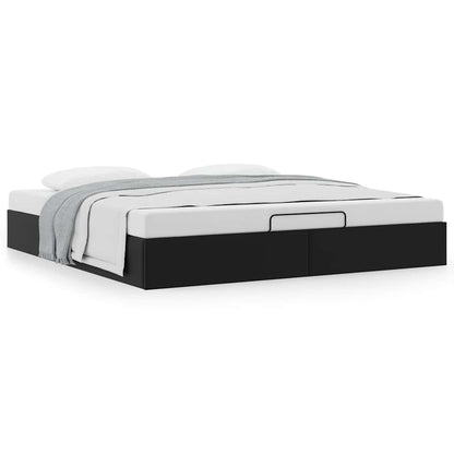 vidaXL Ottoman-Bett ohne Matratze Schwarz 160x200 cm Kunstleder