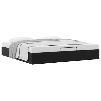 vidaXL Ottoman-Bett ohne Matratze Schwarz 160x200 cm Kunstleder