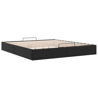 vidaXL Ottoman-Bett ohne Matratze Schwarz 160x200 cm Kunstleder